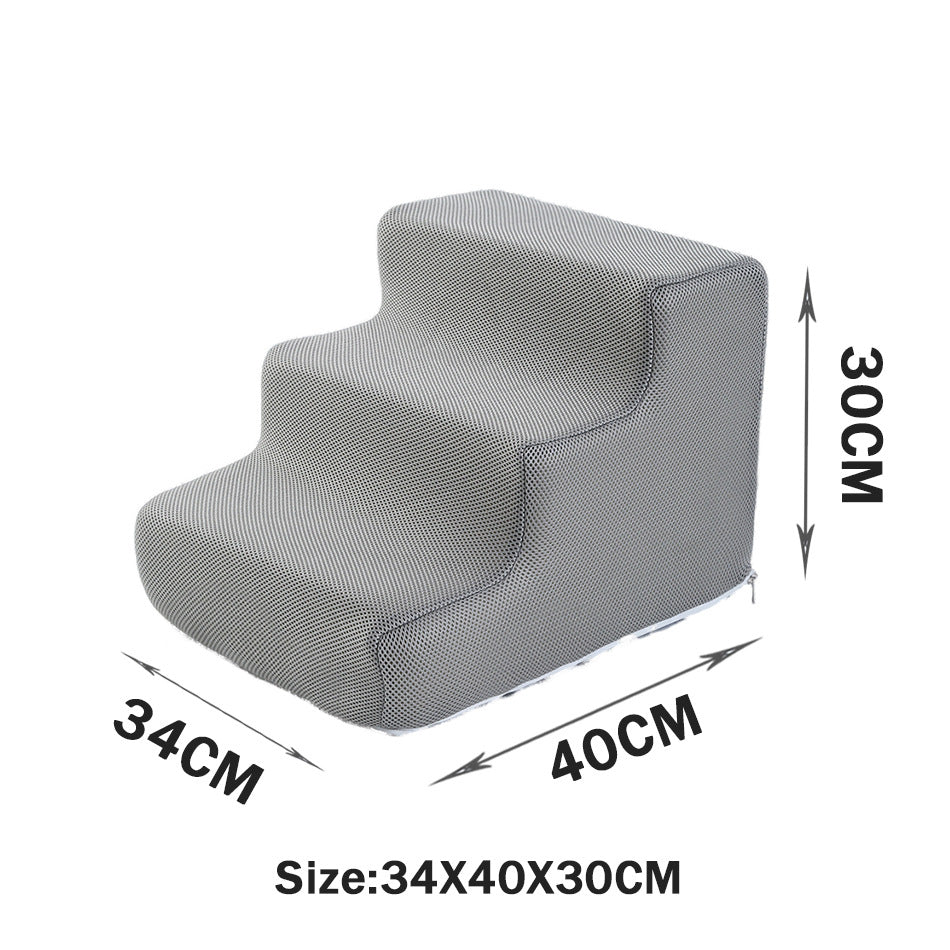 KFX-2871485 Folding Pet Steps with Non-Slip Design for Cats and Dogs - Multiple Colors Available