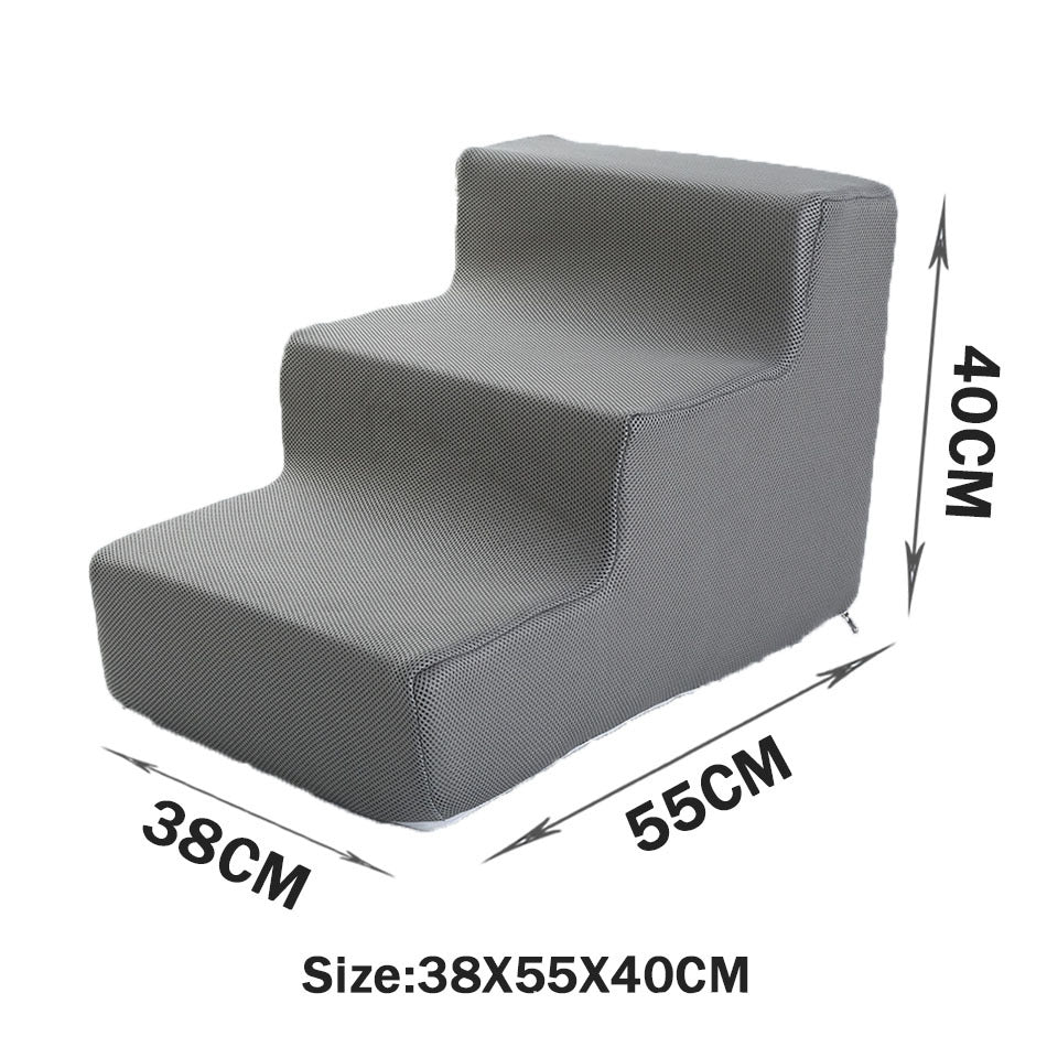 KFX-2871485 Folding Pet Steps with Non-Slip Design for Cats and Dogs - Multiple Colors Available