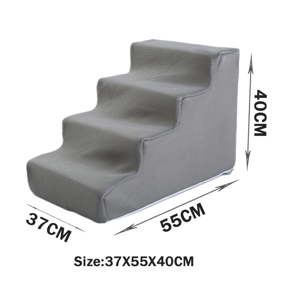 KFX-2871485 Folding Pet Steps with Non-Slip Design for Cats and Dogs - Multiple Colors Available