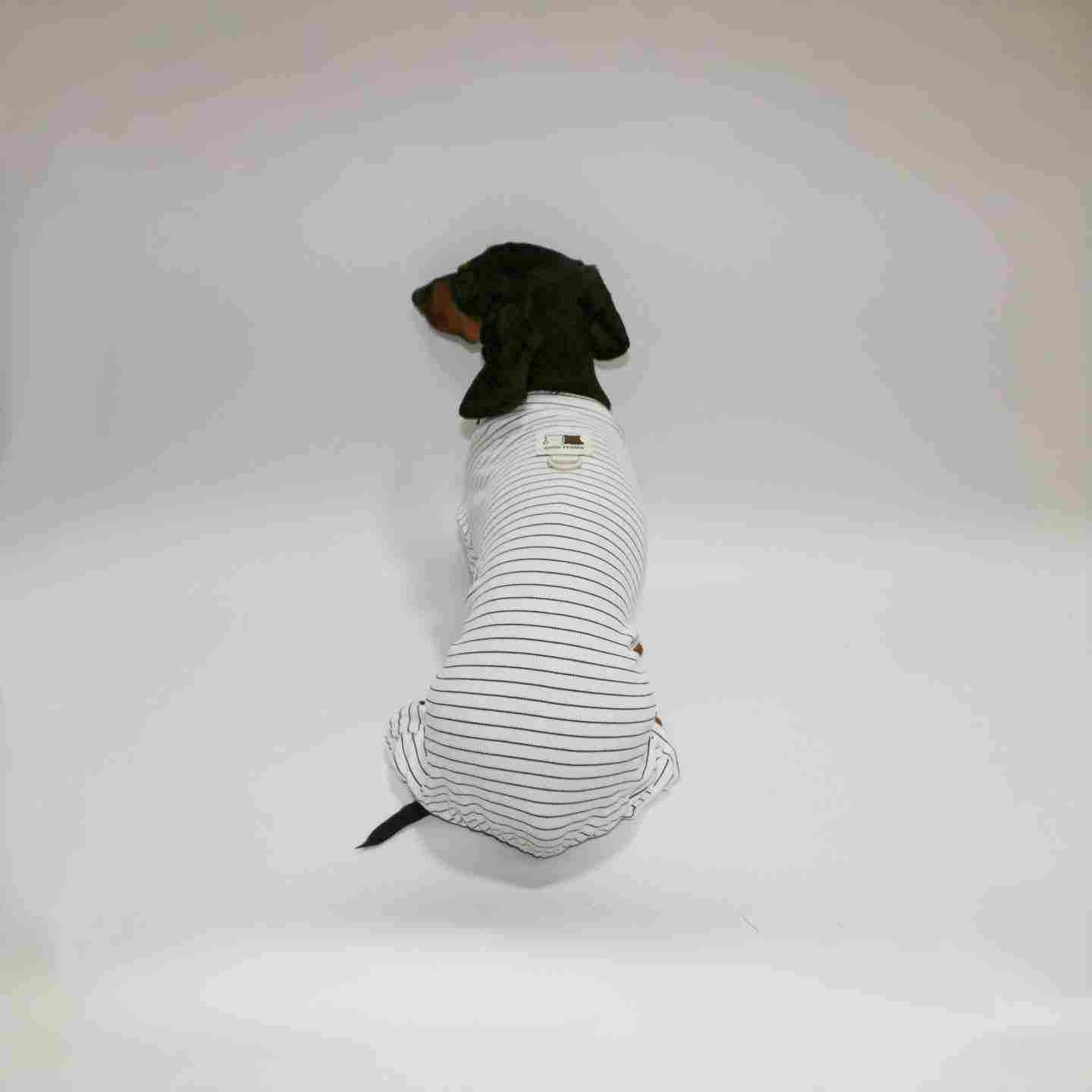 KFX-2871869 Thin Striped Pet Clothing for Dogs and Cats - Available in Multiple Sizes