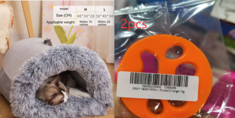 KFX-2873149 Cozy Splice Portable Pet Nest - Soft, Moisture-Proof Cat and Dog House for Autumn and Winter