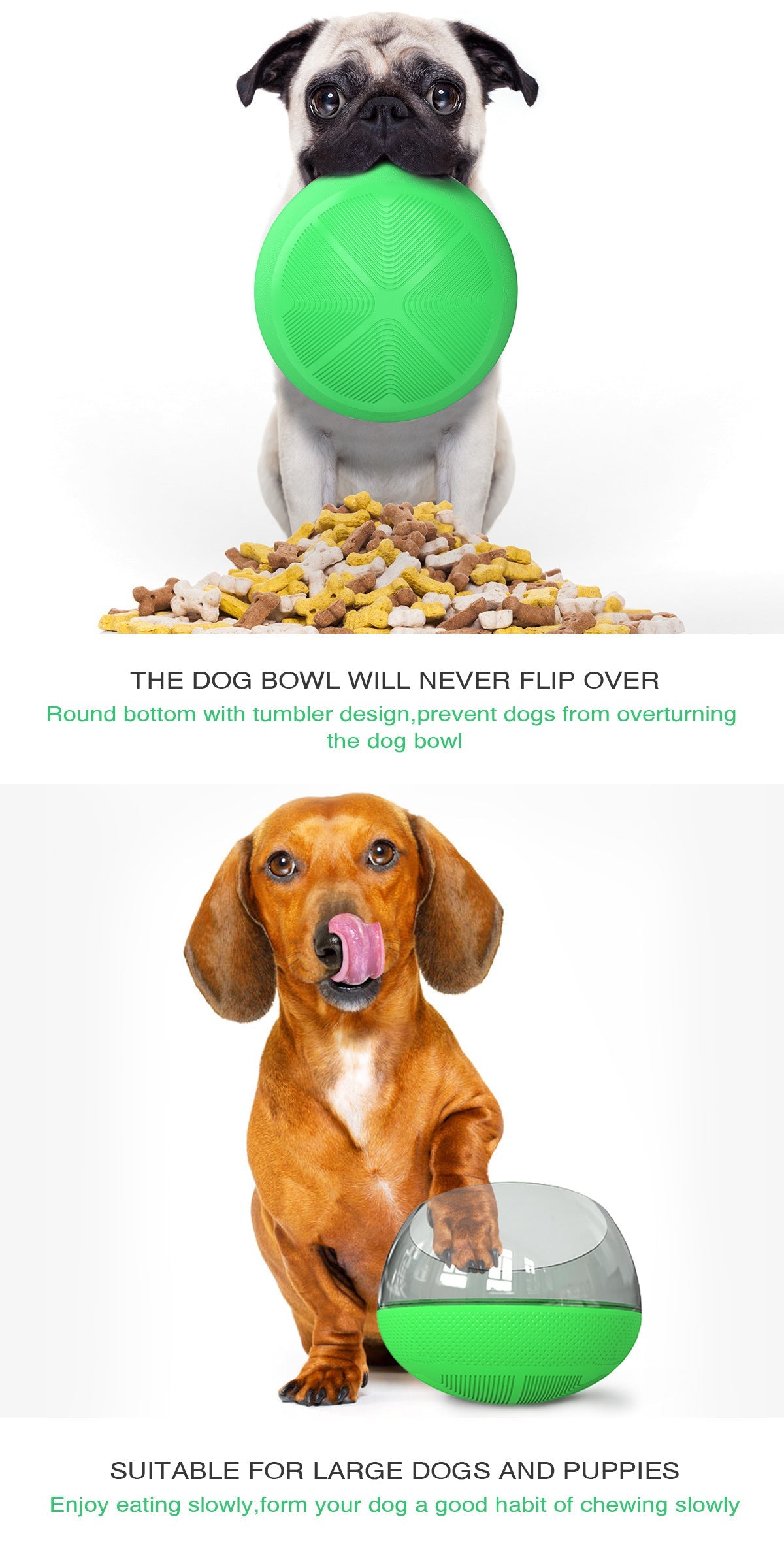 KFX-2873277 Slow Food Bowl for Pets - Plastic Slow Feeder, 19x19x14cm