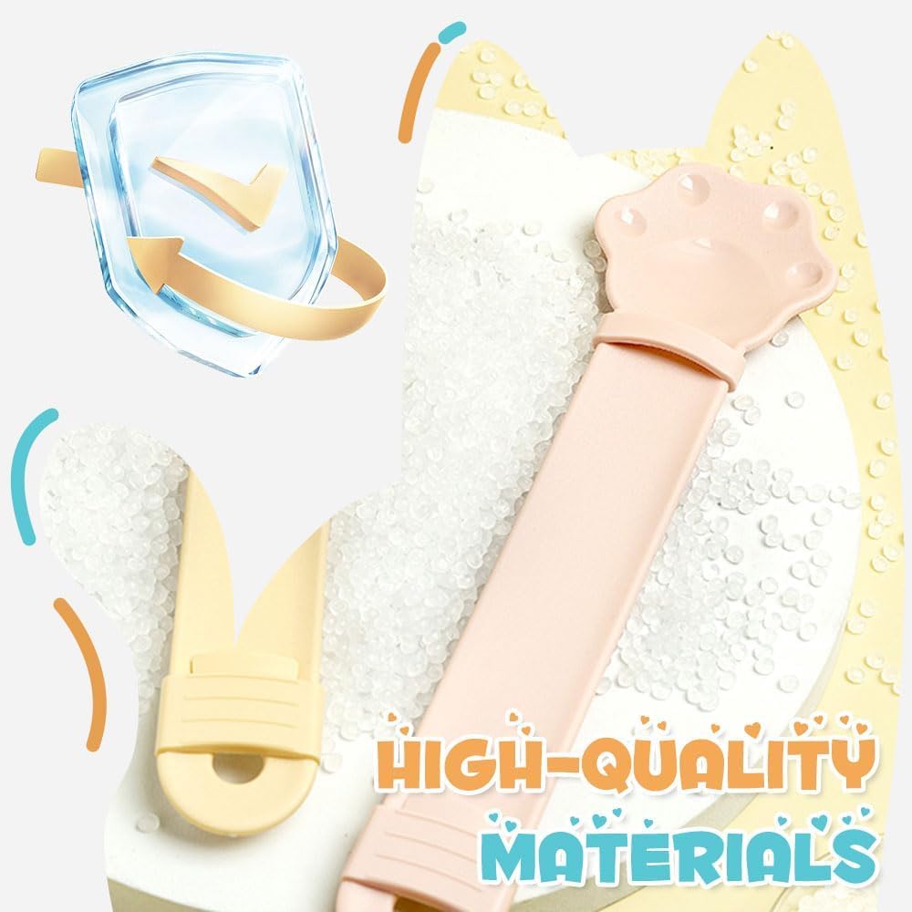 KFX-2876861 Multifunctional Cat Food Feeder with Anti-Spill Spoon Design, Safe Squeeze Tool for Easy Feeding