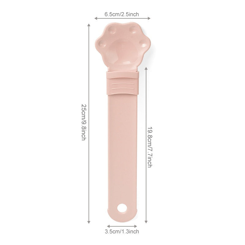 KFX-2876861 Multifunctional Cat Food Feeder with Anti-Spill Spoon Design, Safe Squeeze Tool for Easy Feeding