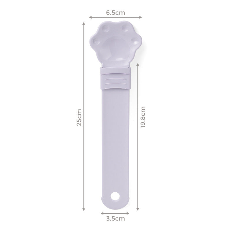 KFX-2876861 Multifunctional Cat Food Feeder with Anti-Spill Spoon Design, Safe Squeeze Tool for Easy Feeding