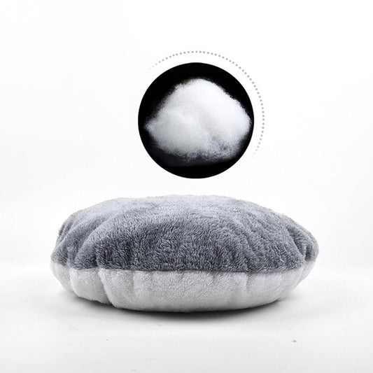 KFX-2877117 Creative Plush Pet Nest in Egg Tart Pink and Light Gray – Available in XS to L Sizes