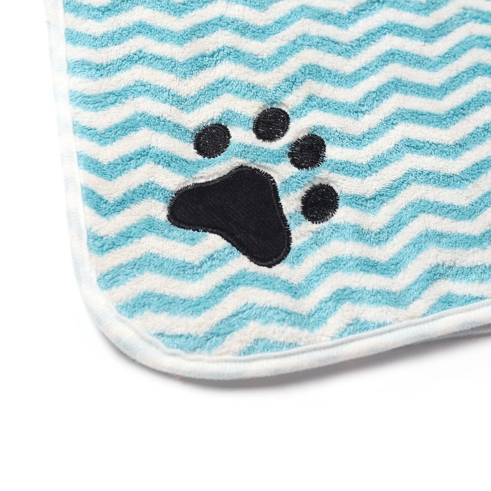 KFX-2877245 Microfiber Bathrobe Towel for Dogs and Cats - Water-Absorbent, Fashionable Design in Yellow and Grey