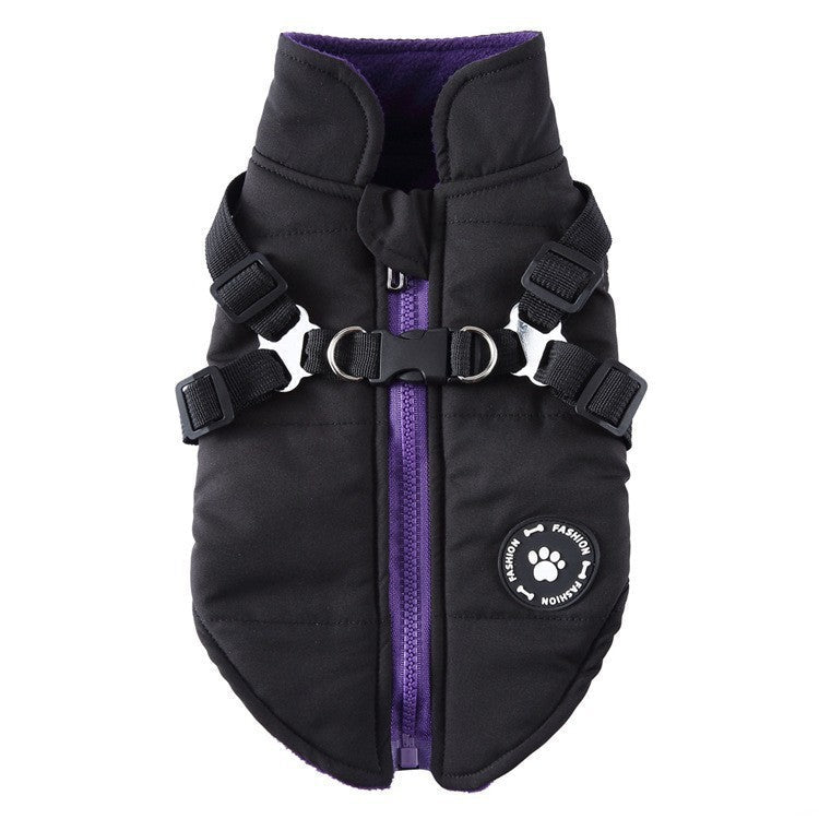KFX-2877629 Dog Autumn and Winter Apparel - Unisex Polyester Clothing in Black, Blue, Green, Red, Sizes XS to 2XL