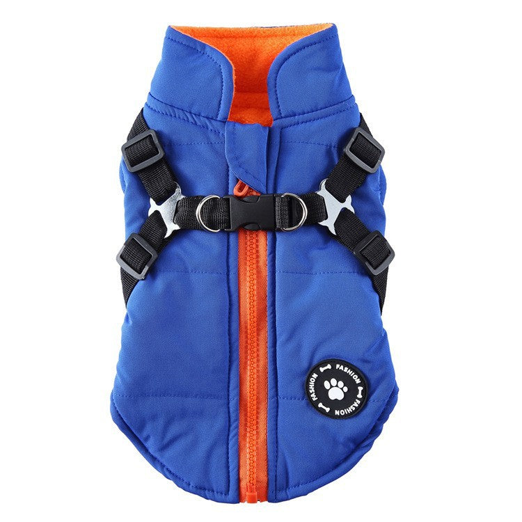 KFX-2877629 Dog Autumn and Winter Apparel - Unisex Polyester Clothing in Black, Blue, Green, Red, Sizes XS to 2XL