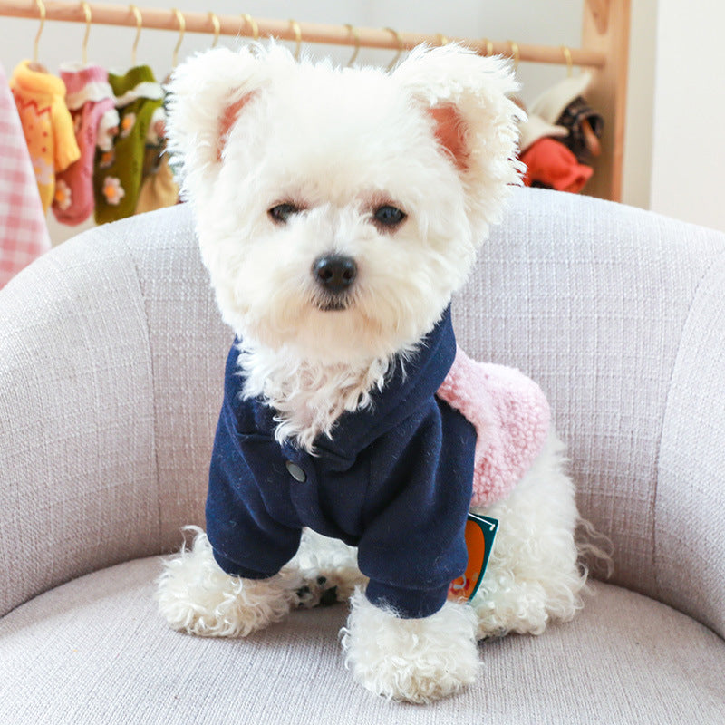 KFX-2878141 Cozy and Warm Two-Legged Hoodie for Pets in Soft Polyester