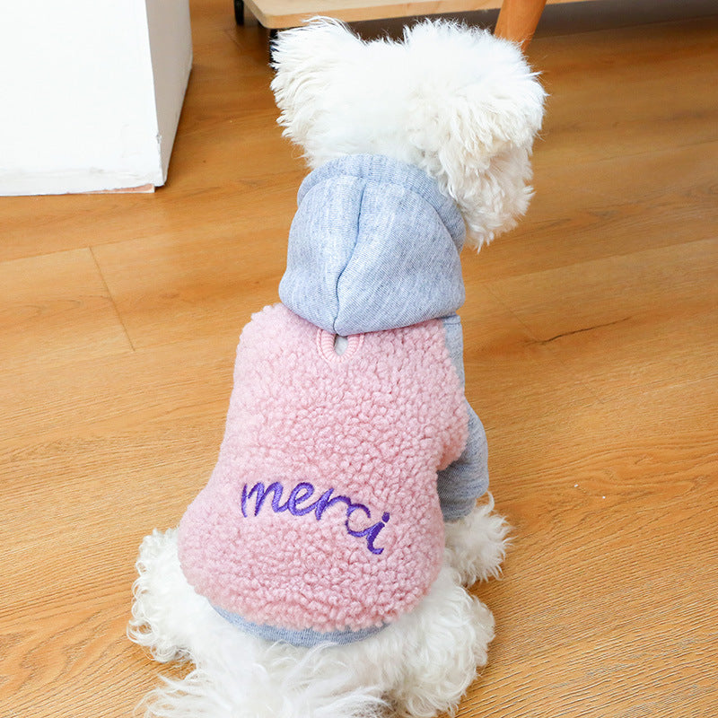 KFX-2878141 Cozy and Warm Two-Legged Hoodie for Pets in Soft Polyester