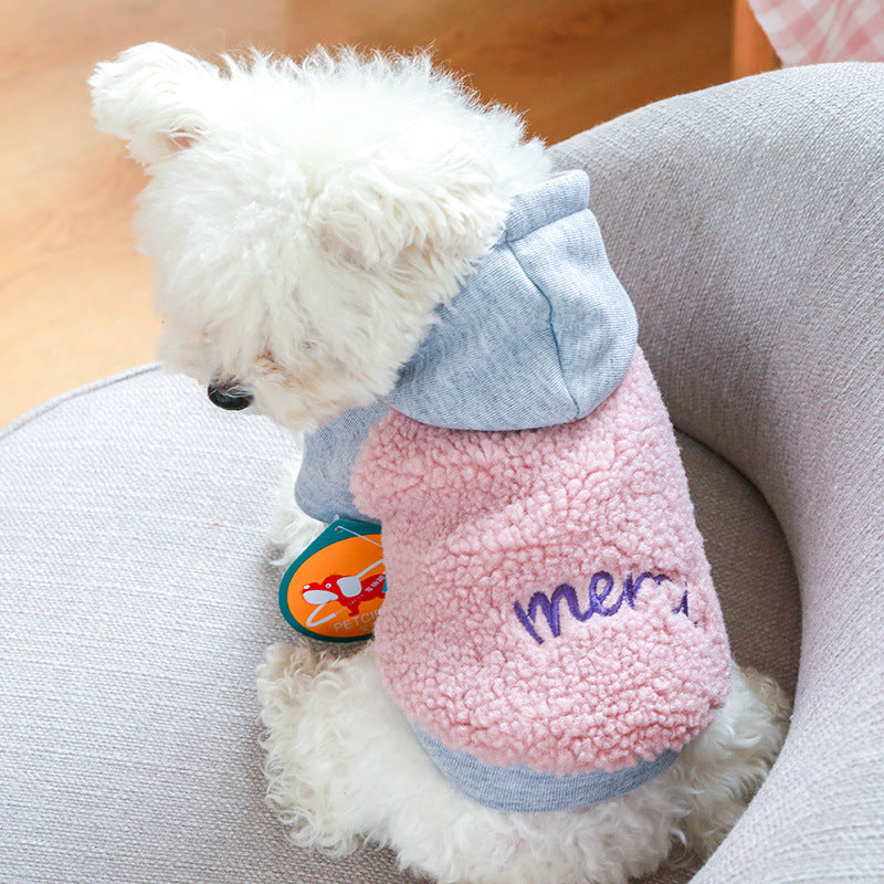 KFX-2878141 Cozy and Warm Two-Legged Hoodie for Pets in Soft Polyester