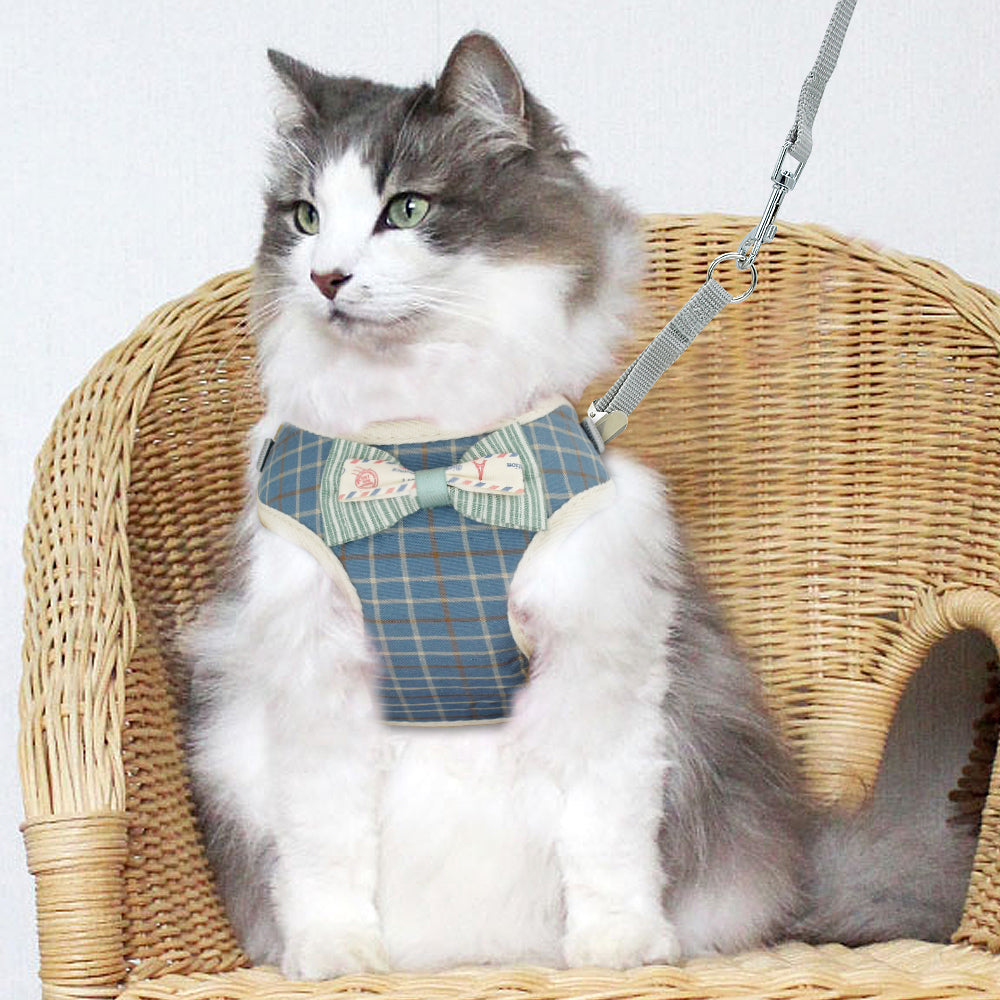 KFX-2878653 Adjustable Vest-Type Cat Harness for Small Dogs and Cats, Comfortable Cloth Material