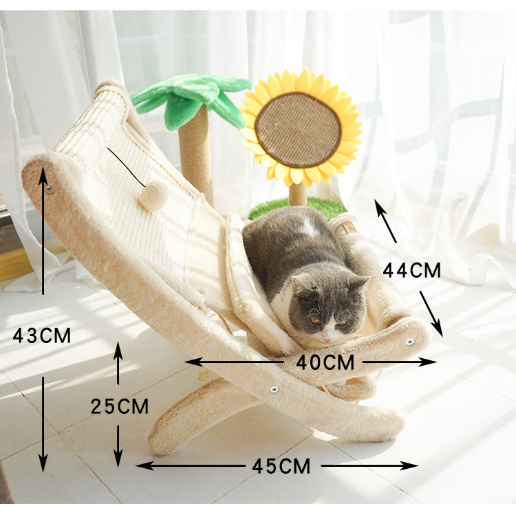 KFX-2879037 Creative Cat Sofa Bed and Sunbathing Chair for Comfortable Relaxation