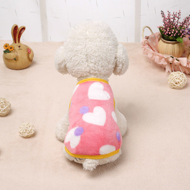 KFX-2879421 Leopard Print Velvet Dog Vest Dress for All Genders