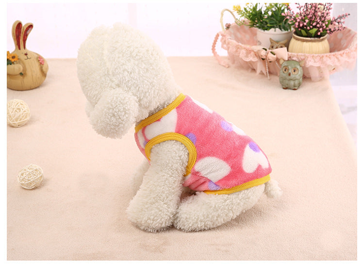 KFX-2879421 Leopard Print Velvet Dog Vest Dress for All Genders