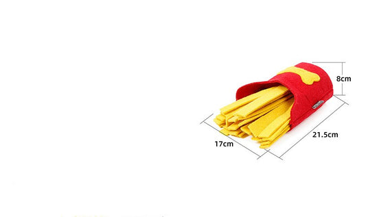 KFX-2879677 Interactive Dog Sniffing Toy - Red French Fries Chew Box with Sound Feature