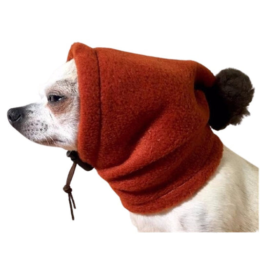 KFX-2881213 Warm Solid Color Adjustable Pet Hat for Winter - Shaker Velvet Cap in Sizes S, M, L, XL