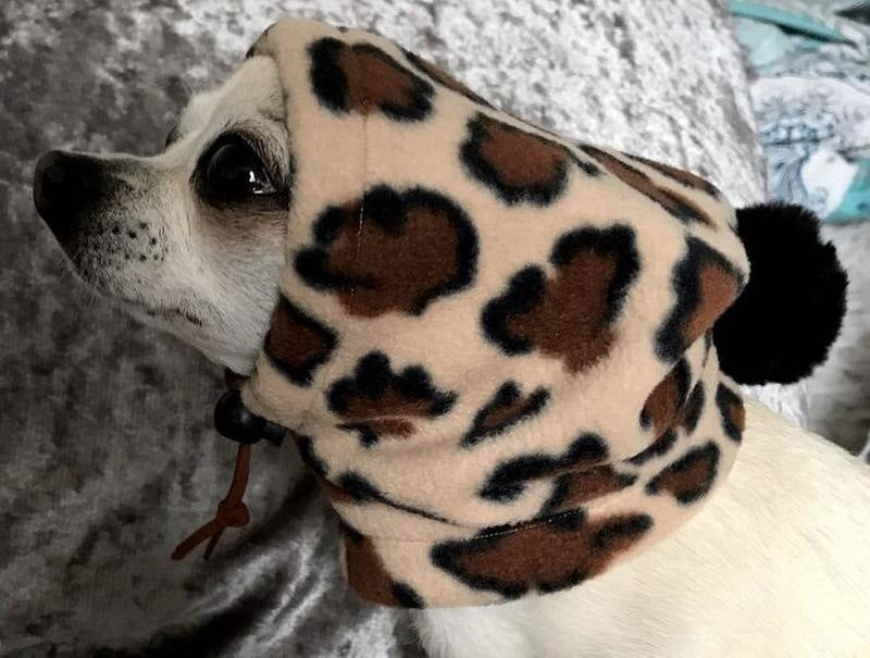 KFX-2881213 Warm Solid Color Adjustable Pet Hat for Winter - Shaker Velvet Cap in Sizes S, M, L, XL