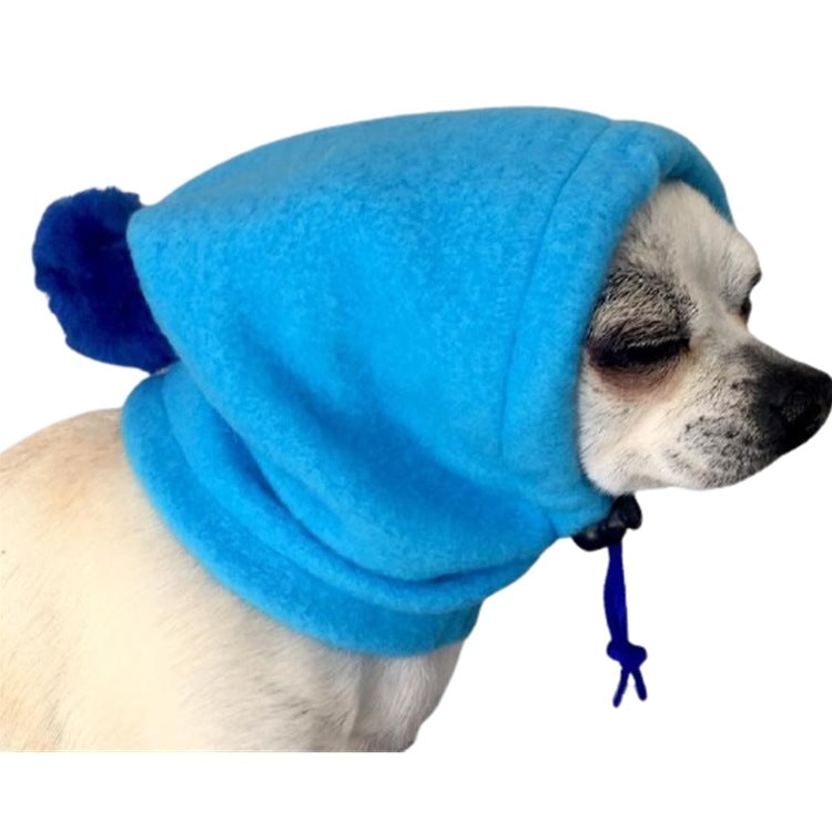 KFX-2881213 Warm Solid Color Adjustable Pet Hat for Winter - Shaker Velvet Cap in Sizes S, M, L, XL