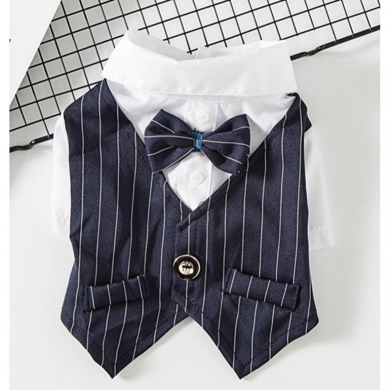 KFX-2883005 Stylish Evening Pants Suit for Small Dogs - Soft Vinylon Fabric, Perfect for Spring and Autumn