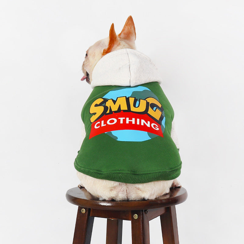 KFX-2883901 Stylish Green Cotton Pet Clothing for Autumn and Winter - Sizes L to 4XL