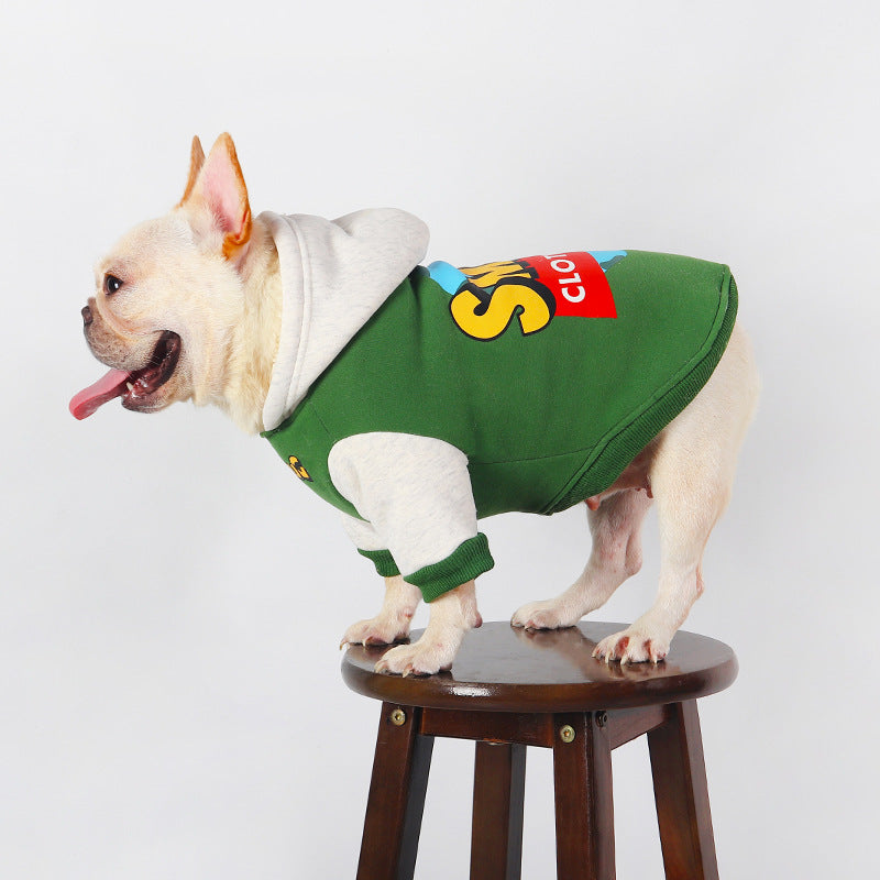 KFX-2883901 Stylish Green Cotton Pet Clothing for Autumn and Winter - Sizes L to 4XL