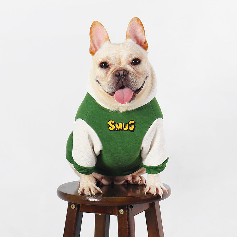 KFX-2883901 Stylish Green Cotton Pet Clothing for Autumn and Winter - Sizes L to 4XL