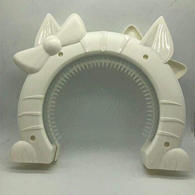 KFX-2884413 Bristle Brush Scratcher for Cats and Dogs, ABS Material, 24CM x 27CM x 18CM, Available in White and Pink