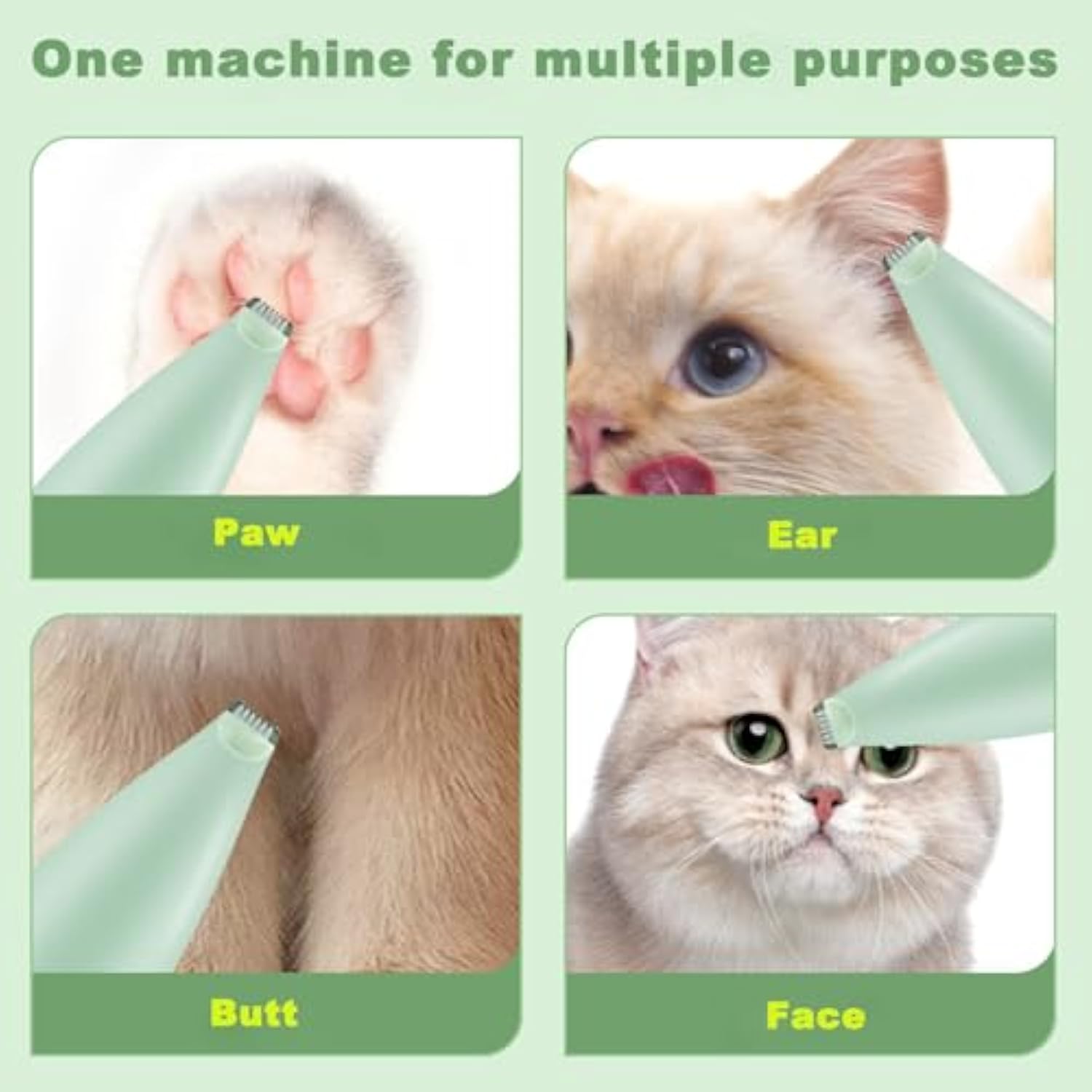 KFX-2886077 Rechargeable Pet Paw Trimmer with Ergonomic Grip for Safe Grooming of Dogs and Cats