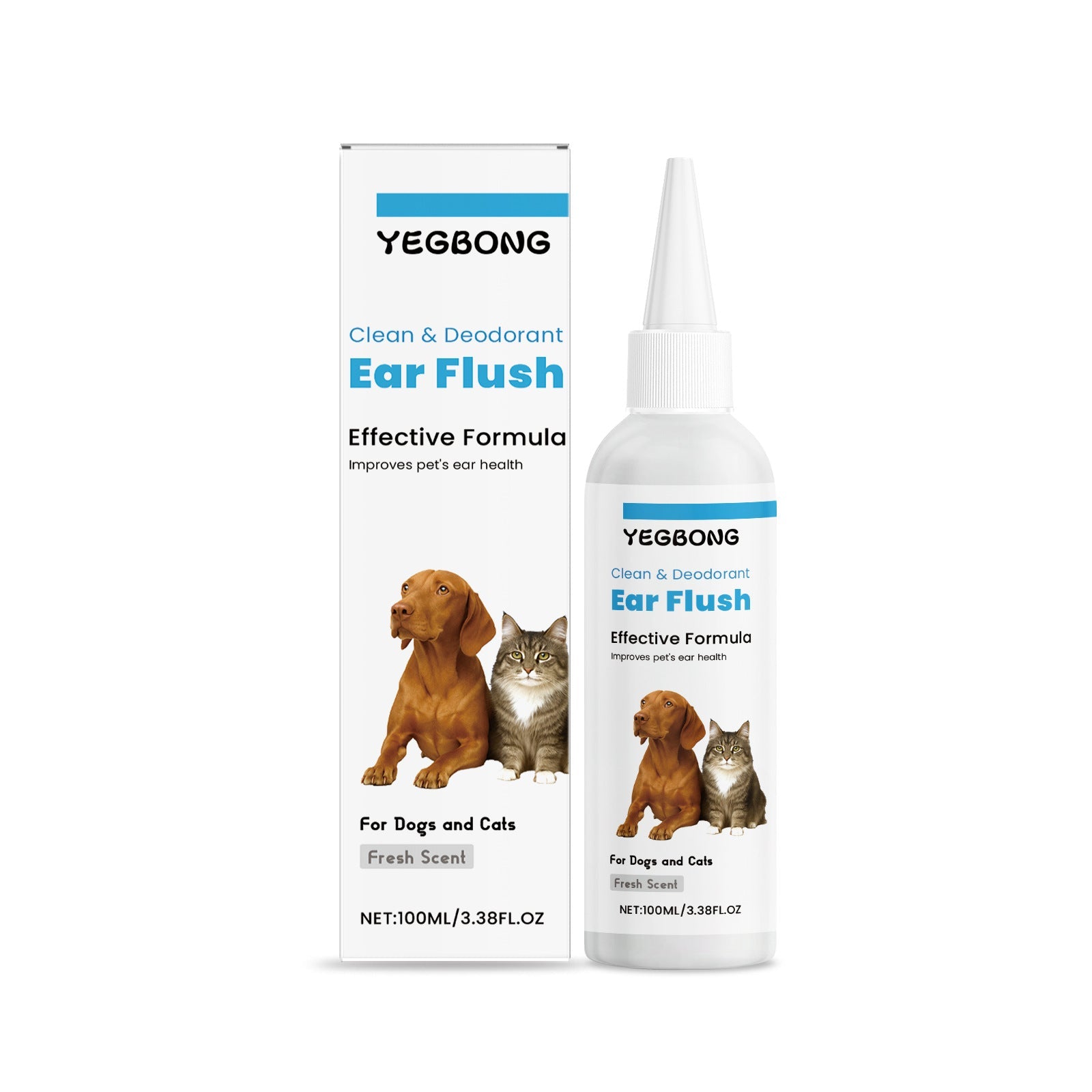 KFX-2886461 Gentle Ear Cleaner for Dogs and Cats - 100ml Earwax Removal Solution