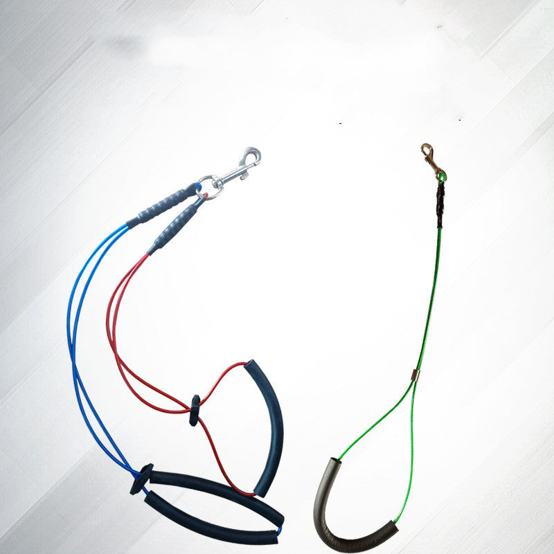 KFX-2888381 Steel Wire Grooming Bath Lanyard for Cats and Dogs - Single and Double Rope Options