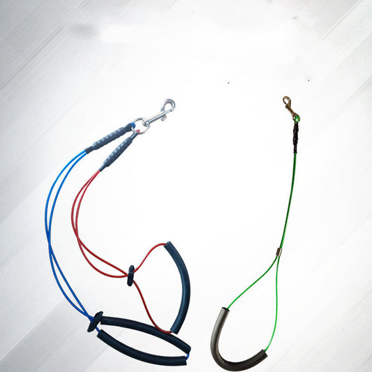 KFX-2888381 Steel Wire Grooming Bath Lanyard for Cats and Dogs - Single and Double Rope Options