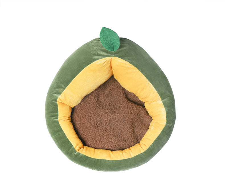 KFX-2888637 Warm Removable Cushion Cat and Small Dog Nest in Avocado Design