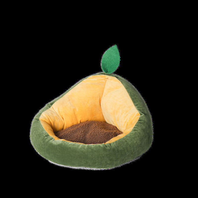 KFX-2888637 Warm Removable Cushion Cat and Small Dog Nest in Avocado Design