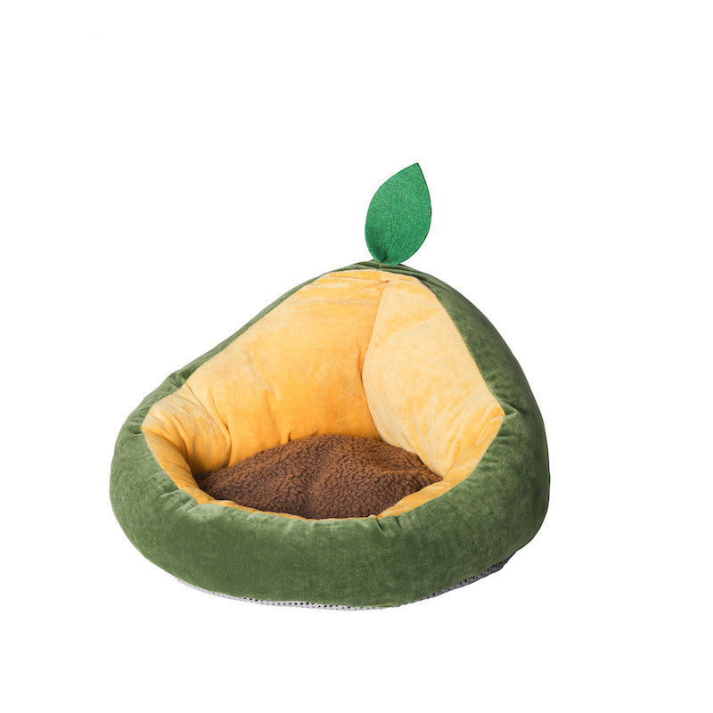 KFX-2888637 Warm Removable Cushion Cat and Small Dog Nest in Avocado Design