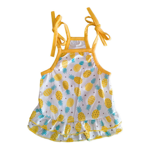 KFX-2889149 Cat Suspender Skirt with Print - Stylish Pet Clothing in Multiple Colors and Sizes