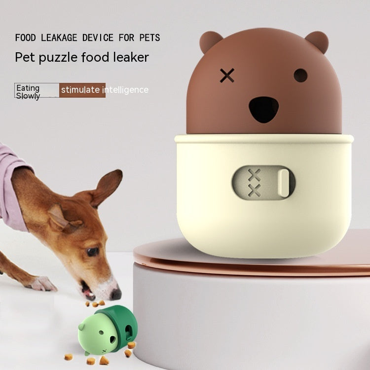 KFX-2889405 Adjustable Pet Food Leaker Ball for Dogs and Cats - Interactive Chew Toy Made from Durable Silicone