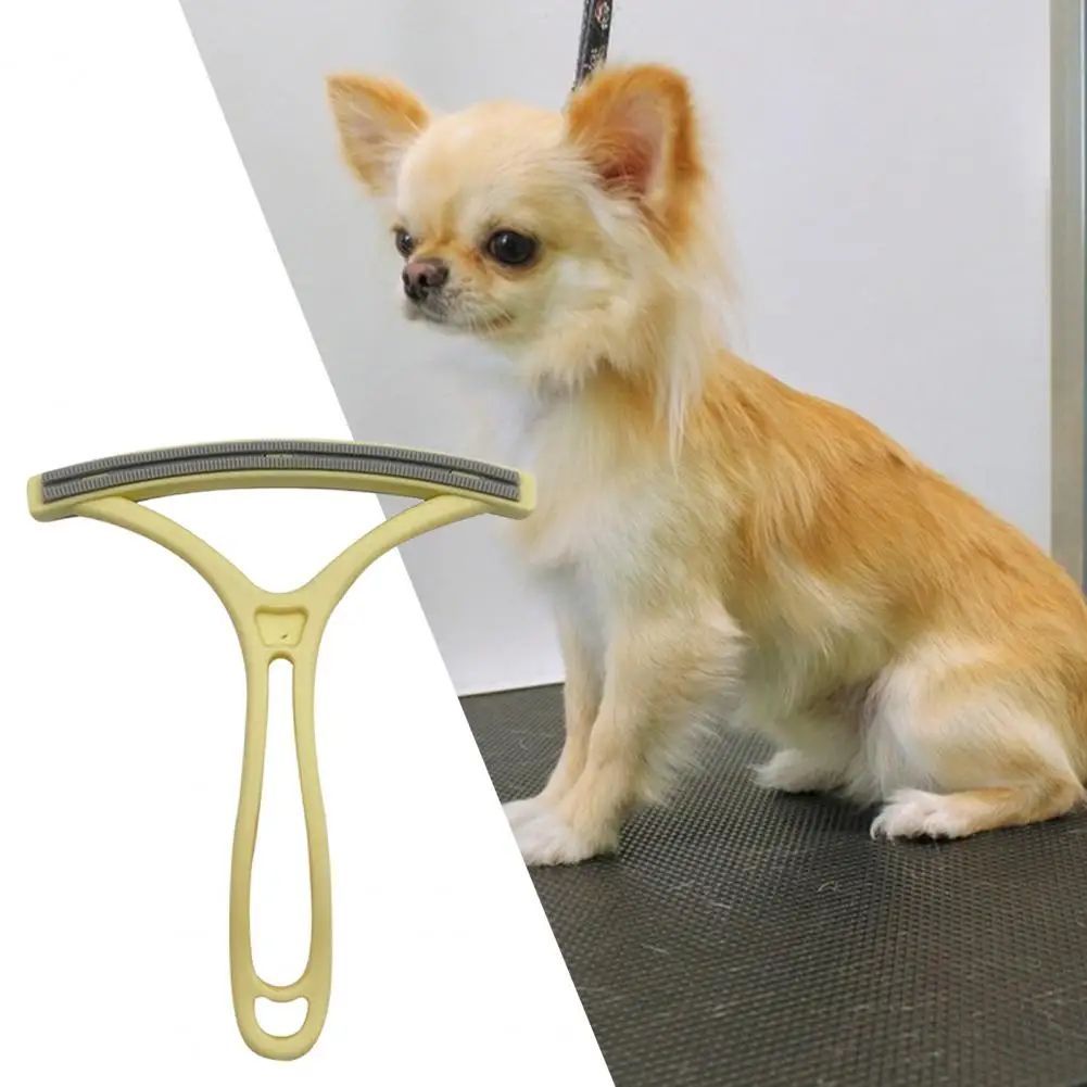 KFX-2890173 Double-Sided Pet Hair Remover with Curved Grip for Effective Home Use
