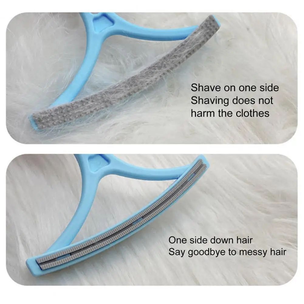 KFX-2890173 Double-Sided Pet Hair Remover with Curved Grip for Effective Home Use