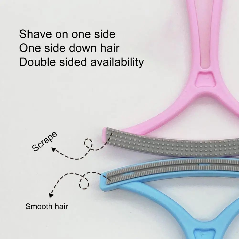 KFX-2890173 Double-Sided Pet Hair Remover with Curved Grip for Effective Home Use