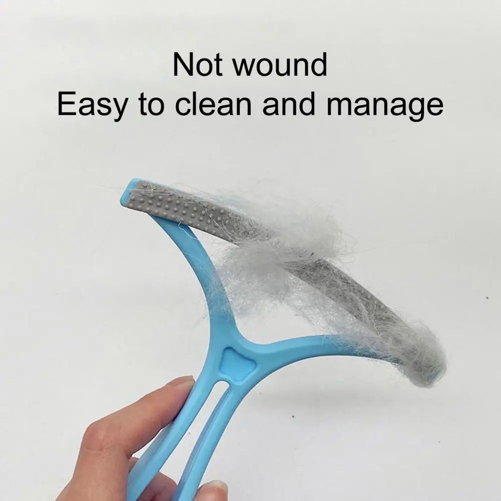 KFX-2890173 Double-Sided Pet Hair Remover with Curved Grip for Effective Home Use