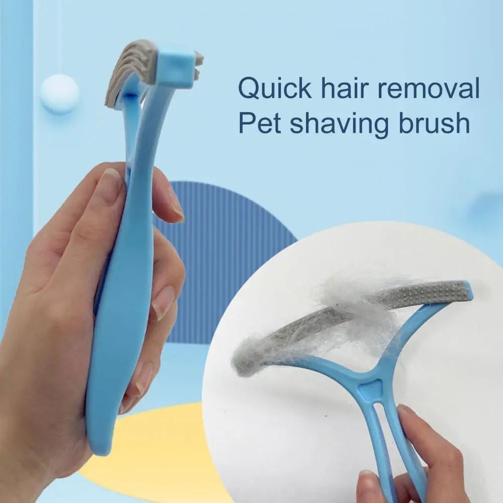 KFX-2890173 Double-Sided Pet Hair Remover with Curved Grip for Effective Home Use