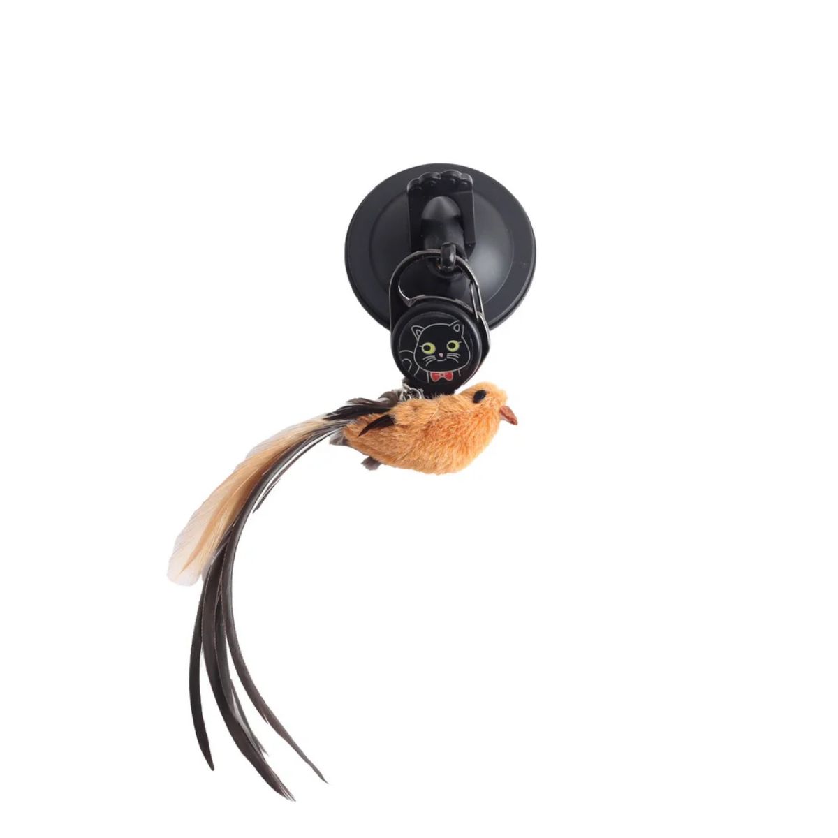 KFX-2891837 Interactive Automatic Lifting Cat Teaser Toy with Feather and Puzzle Design
