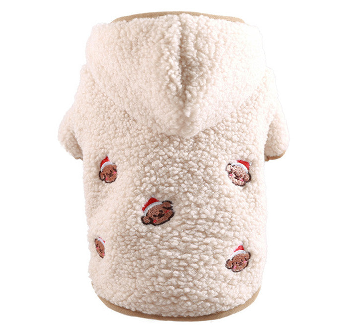 KFX-2892733 Cozy Fleece Pet Coat with Hood for Dogs and Cats in Various Colors