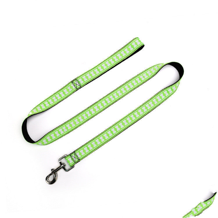 KFX-2894141 Dog Leash - Character Bone Nylon Traction Belt, 2.5 x 120CM, Available in Multiple Colors