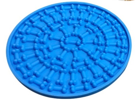 KFX-2894525 Sucker Slow Food Bowl - Blue Food Grade Silicone Eating Aid for Slow Feeding and Easy Bathing