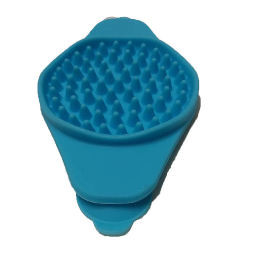 KFX-2894525 Sucker Slow Food Bowl - Blue Food Grade Silicone Eating Aid for Slow Feeding and Easy Bathing