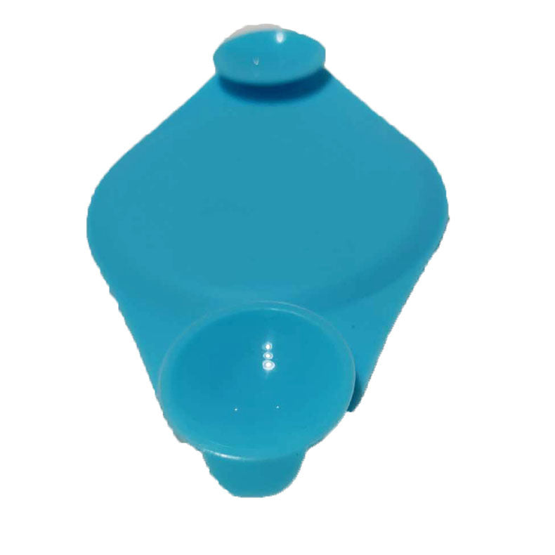 KFX-2894525 Sucker Slow Food Bowl - Blue Food Grade Silicone Eating Aid for Slow Feeding and Easy Bathing