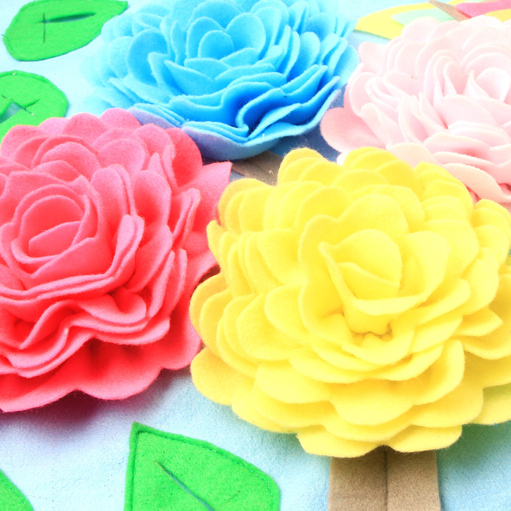 KFX-2896189 Flower Pet Sniffing Mat - Interactive Cloth Snuffle Pad for Dogs, 60x60cm